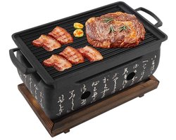 OmGoods - Dailygoody - Japanse Stijl Barbecue Grill - Mini Houtskool Kachel - Voor Gezellige - Hibachi voor Yakiniku - Perfect voor Camping