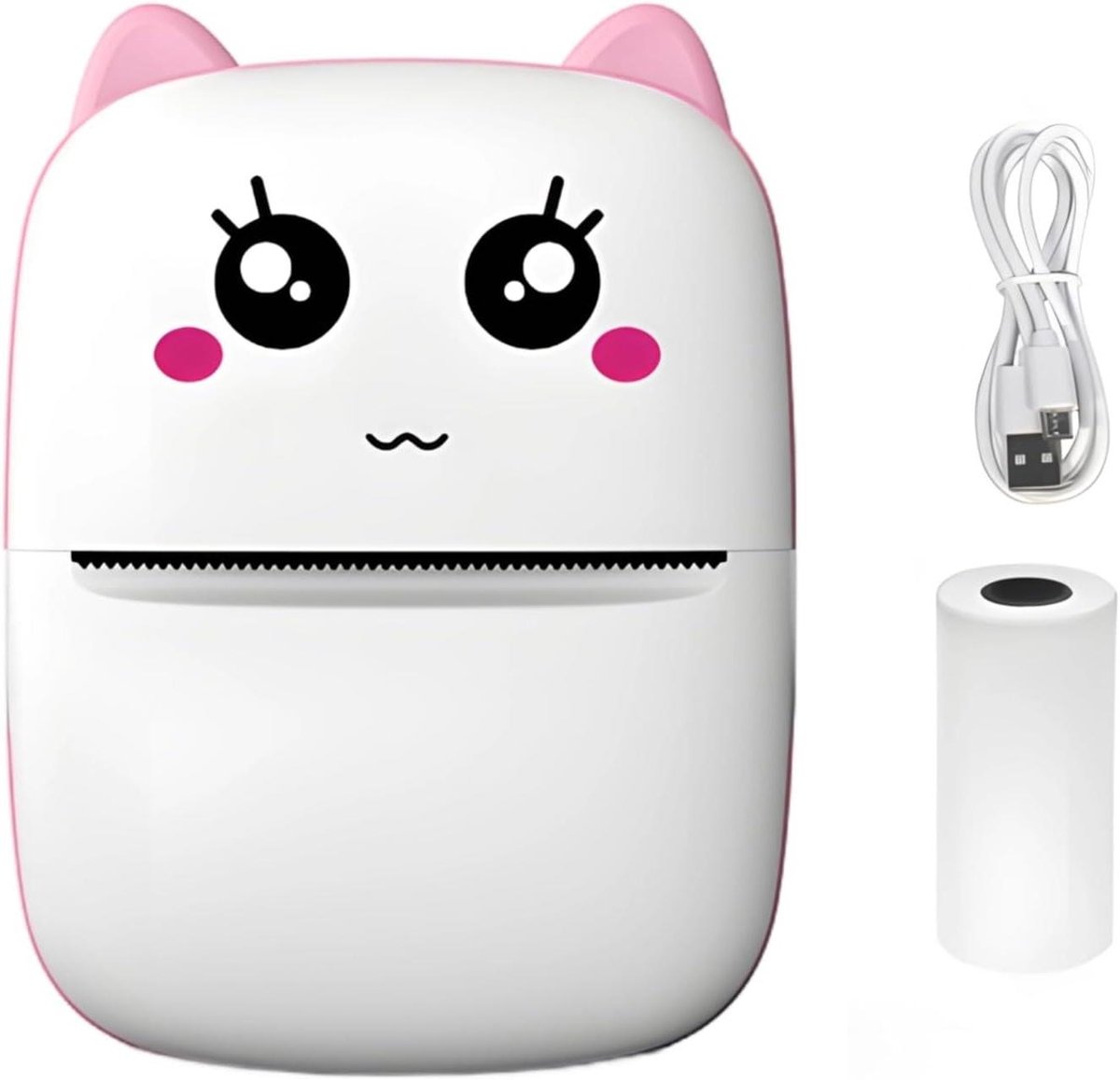 Draagbare Printer - Mini Printer - Notities Maken - Geen Inkt Nodig - 11 x 4.5 x 8.2 cm - Roze