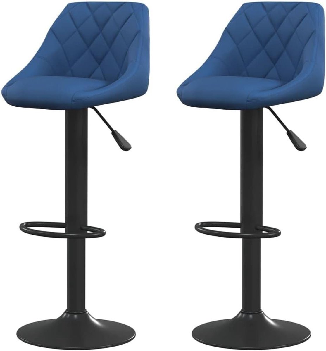 Barkrukken Set - Zitkrukken Bar - Ontspanning Genieten - In hoogte verstelbaar - 2 stuks - Blauw
