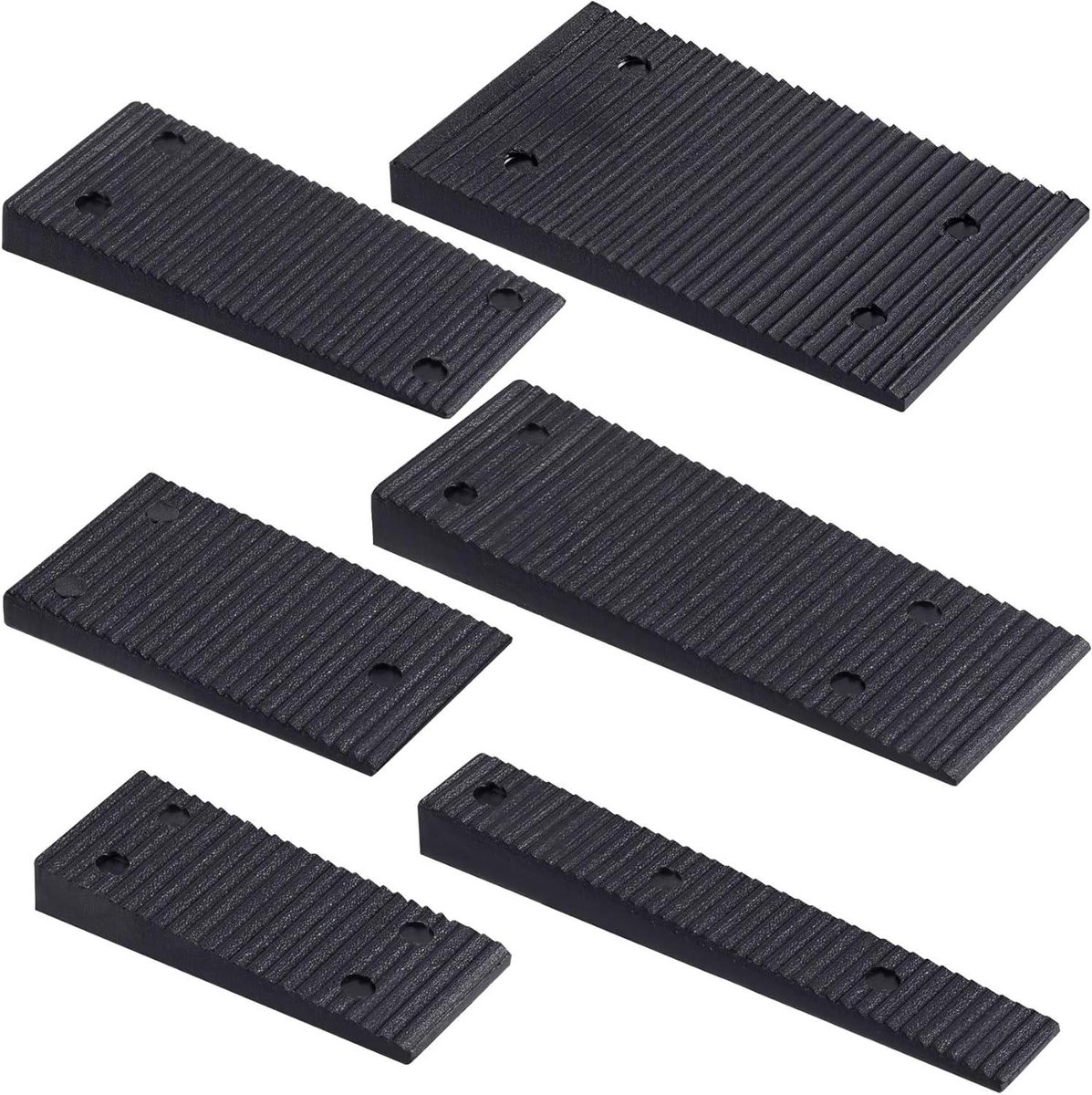 Composiet Shims - Nivelleringswiggen Plastic - Meubels Stabiliseren - Waterdicht en Rotbestendig - 6 Maten - Zwart