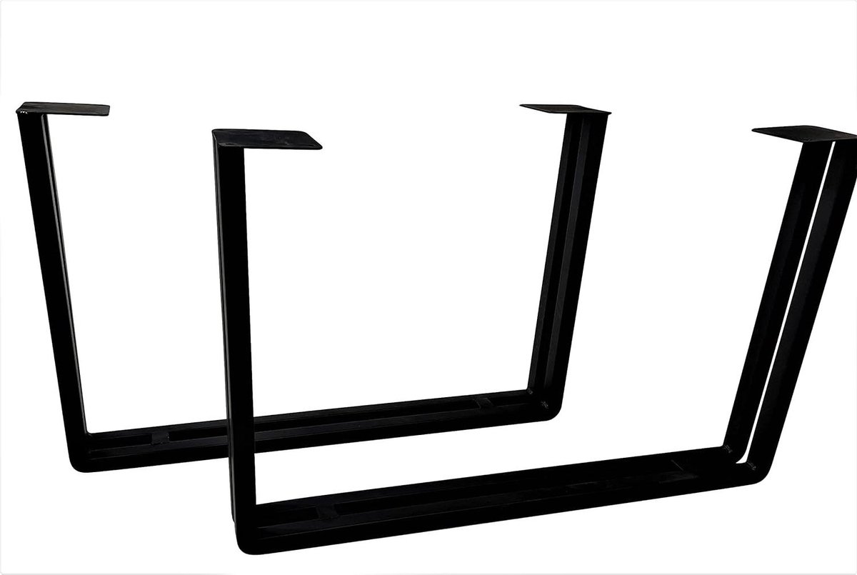 Tafelonderstellen Metaal - Tafelframes Onderstel - Meubels Maken - Robuust Stabiel Ontwerp - 62 x 40 x 6 cm - Zwart