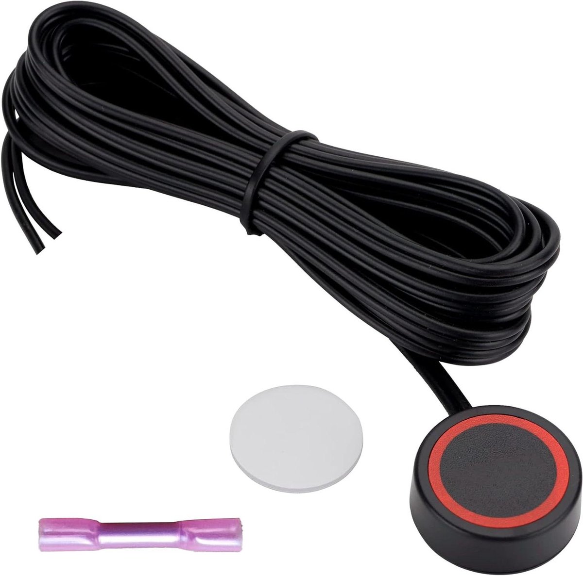 Drukknopschakelaar Auto - Claxon Knop - Signaal Geven - Waterdicht Ontwerp - 28 mm Knop - Zwart