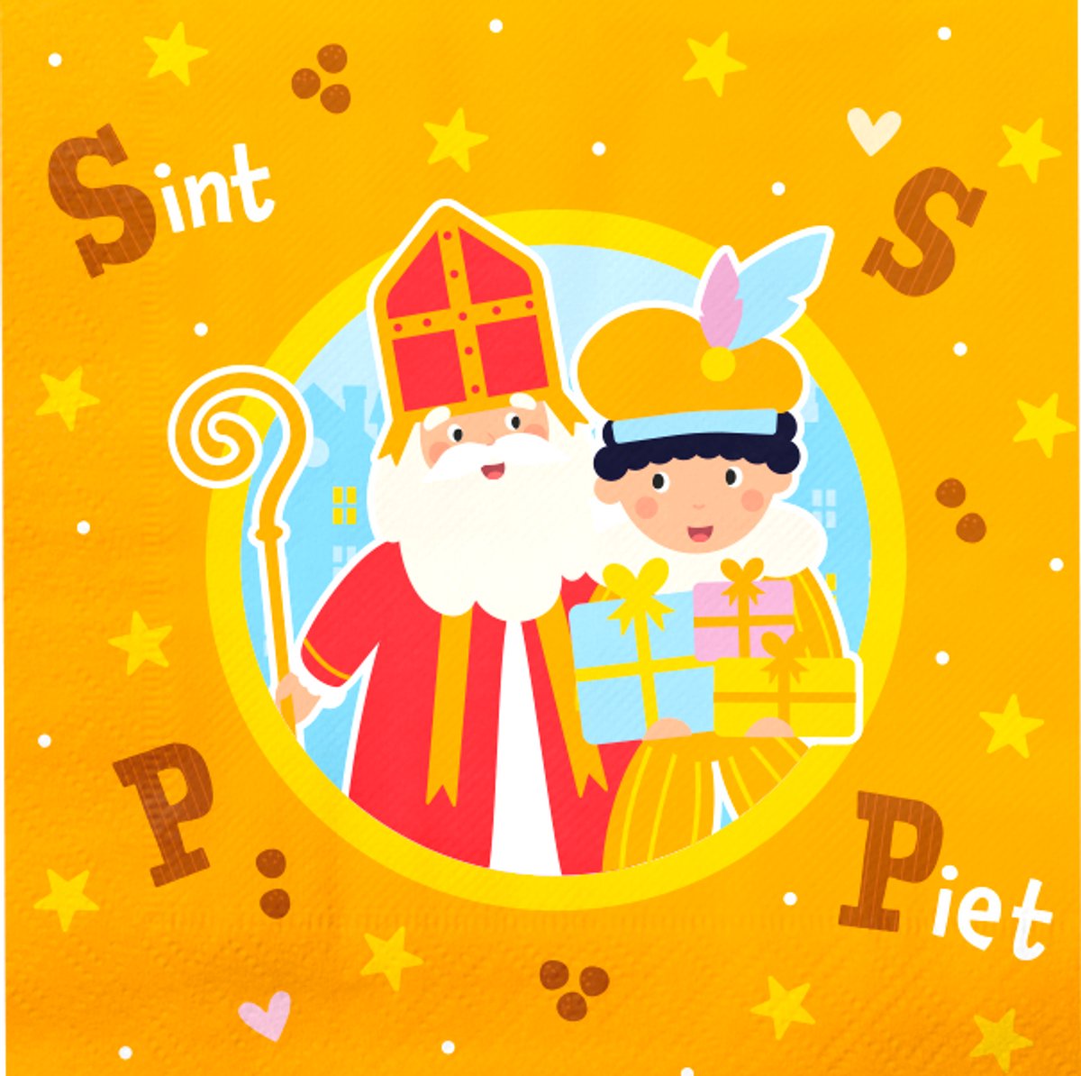 Sinterklaas Servetten 16st - 16x16cm
