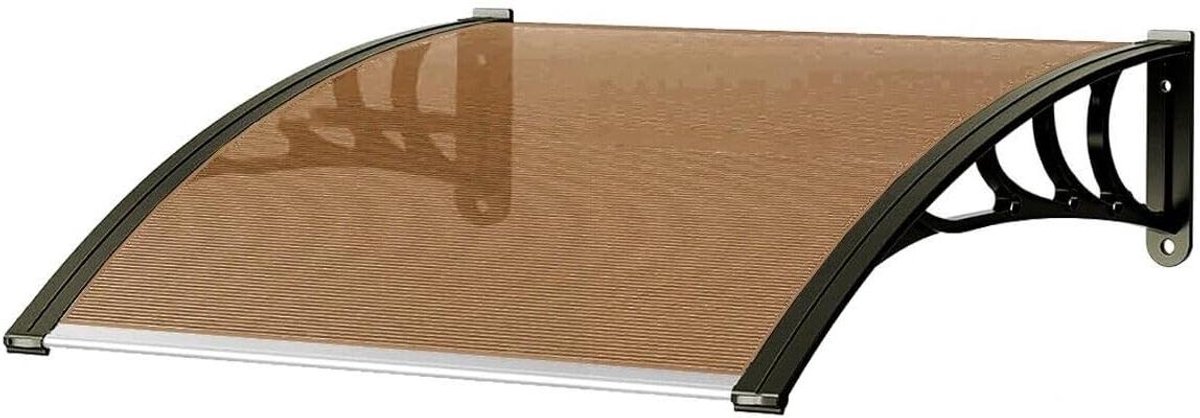 Modulaire luifel - Buiten afdak - Entree beschermen - Honingraat polycarbonaat - 120 x 80 cm - Rookgrijs