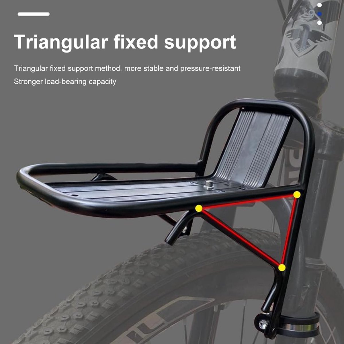 Fiets Voordrager - Bagagerek Fiets - Wielrennen Toeren - Hoog Draagvermogen - Aluminiumlegering – foto 2