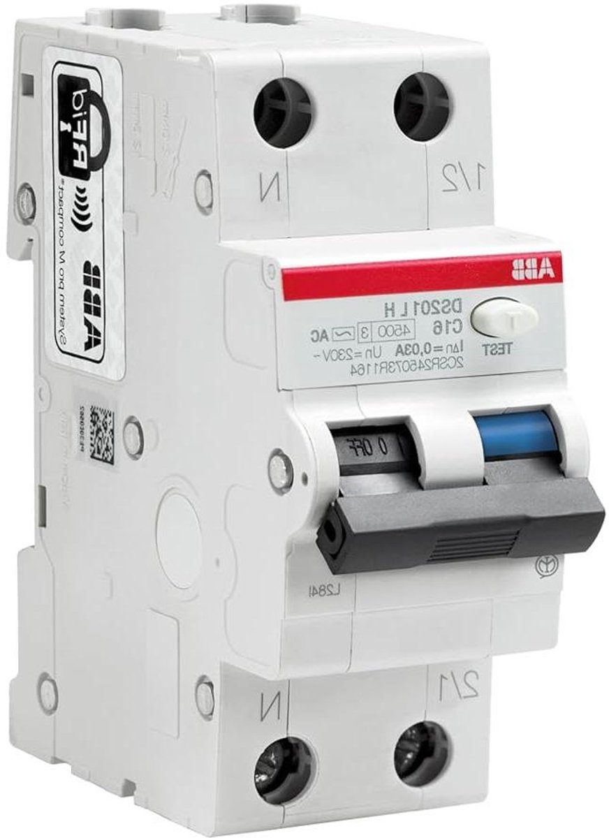 Stroomonderbreker - Veiligheidsschakelaar - Elektrische Beveiliging - Ingebouwde Aardlek - 30 Ampere - Grijs