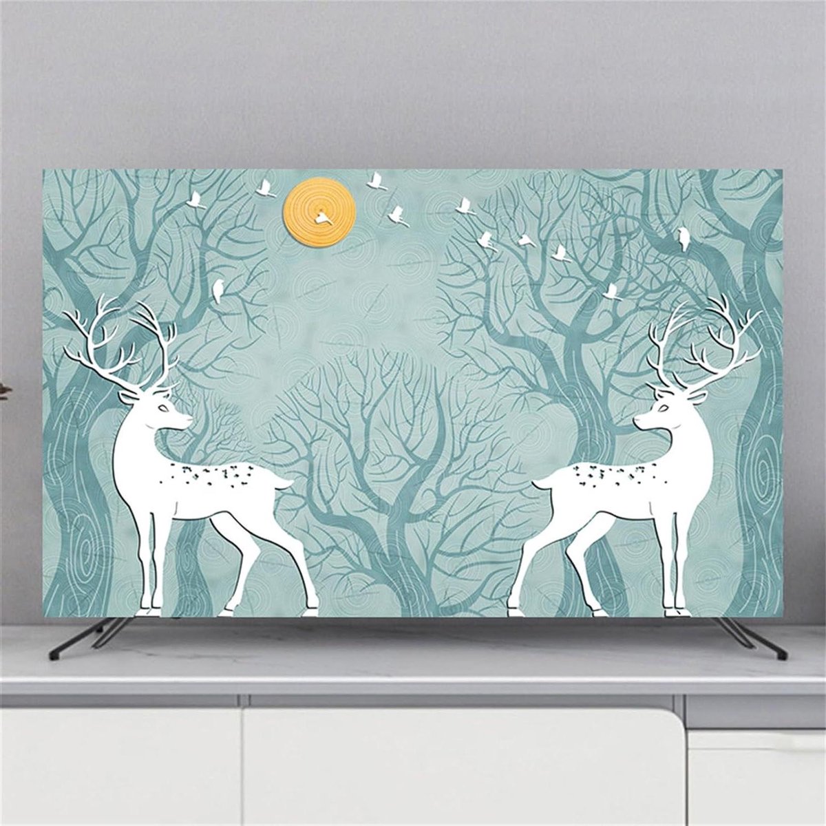 TV Stofkap - Scherm Beschermhoes - Huisdecoratie - Elastisch Ontwerp - 70-85 inch - Elanden