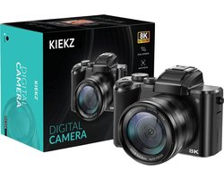 Kiekz Fotocamera 88MP - Digitale Camera 8K - 16X Digitale Zoom - Fototoestel - Compact Camera - Ideaal voor Kinderen en Beginners - Inclusief 64GB SD Kaart