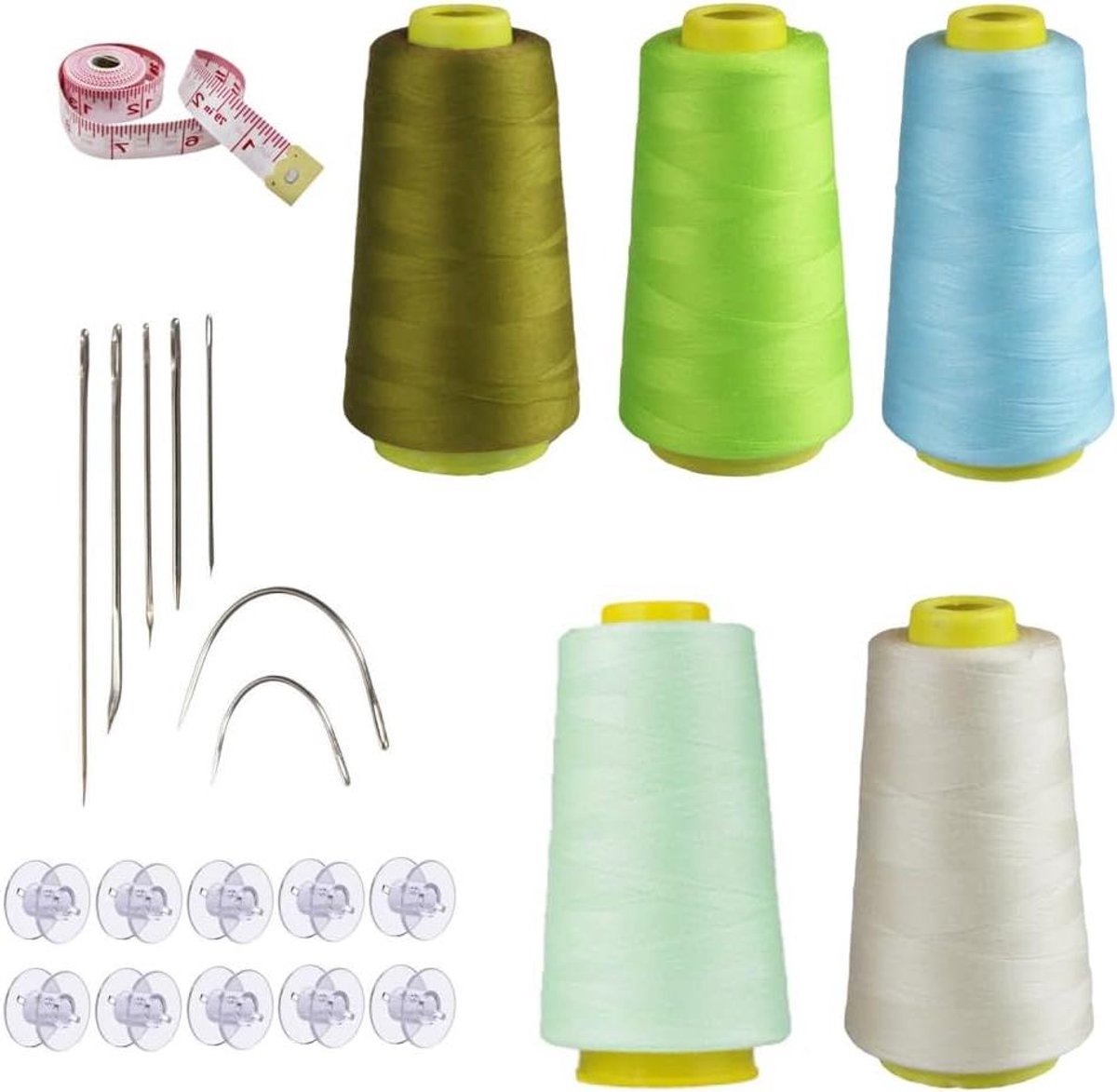 Naaigaren Set - Polyester Draad - Klusjes Repareren - Hoge Sterkte - 3000 Meter - Set C