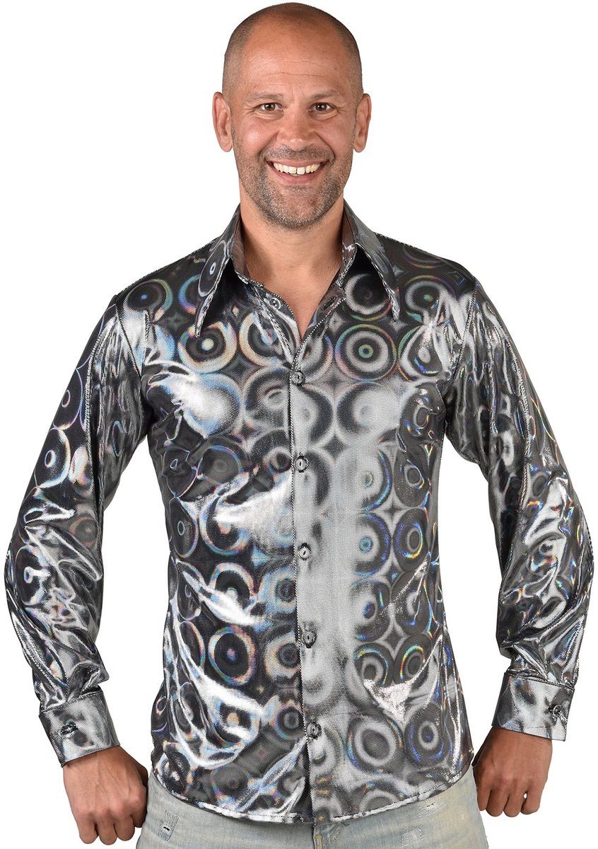 Magic Design Verkleedblouse Cirkel Hologram Polyester Maat M