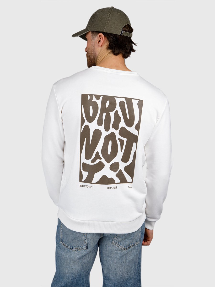 Brunotti Bronson Sweater Snow Heren 100% Katoen Regular Fit XXL Wit