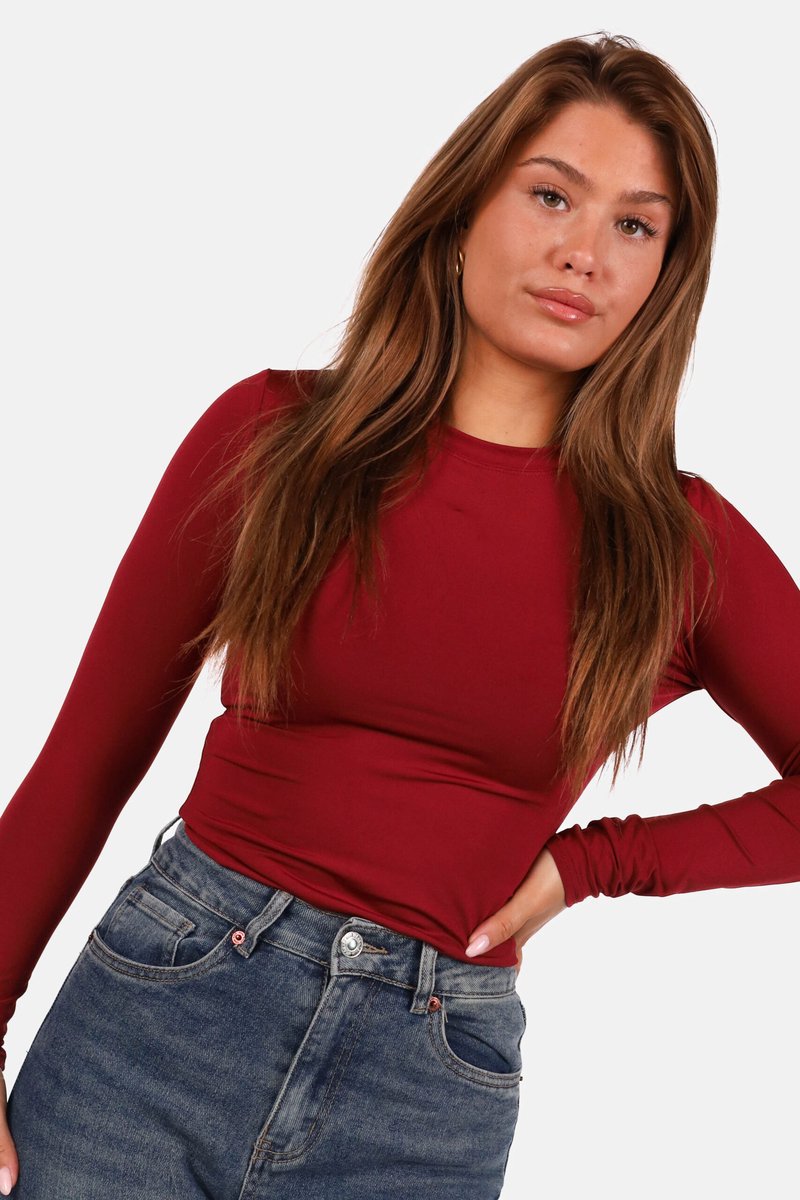 Getdrezzed Top - Maat: L - Basic travel top bordeaux