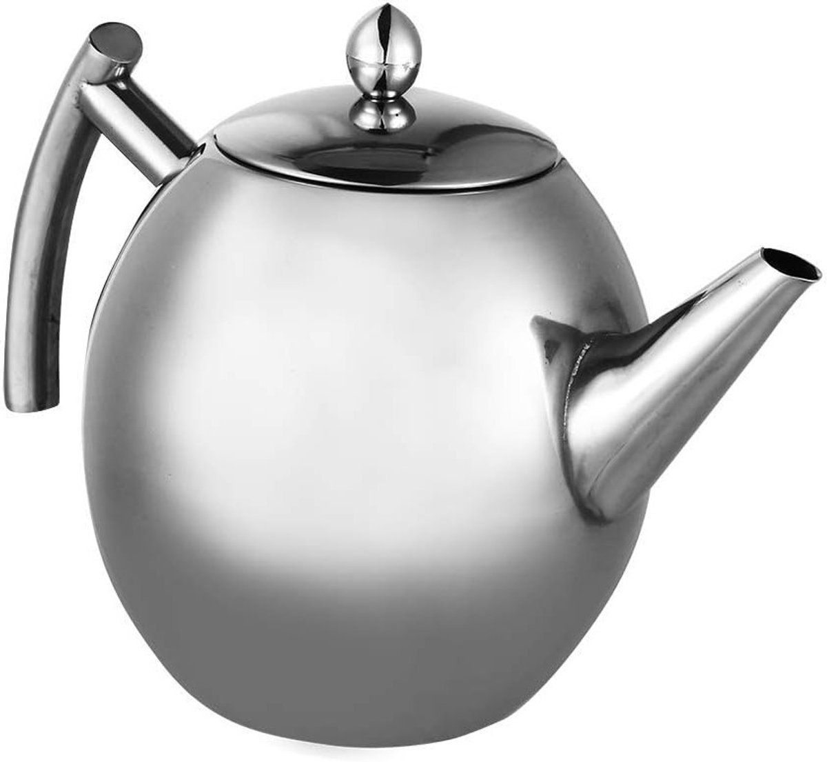 RVS Theepot van 1,5 liter met Filter en Infuser - Grote Capaciteit voor Koffie en Thee