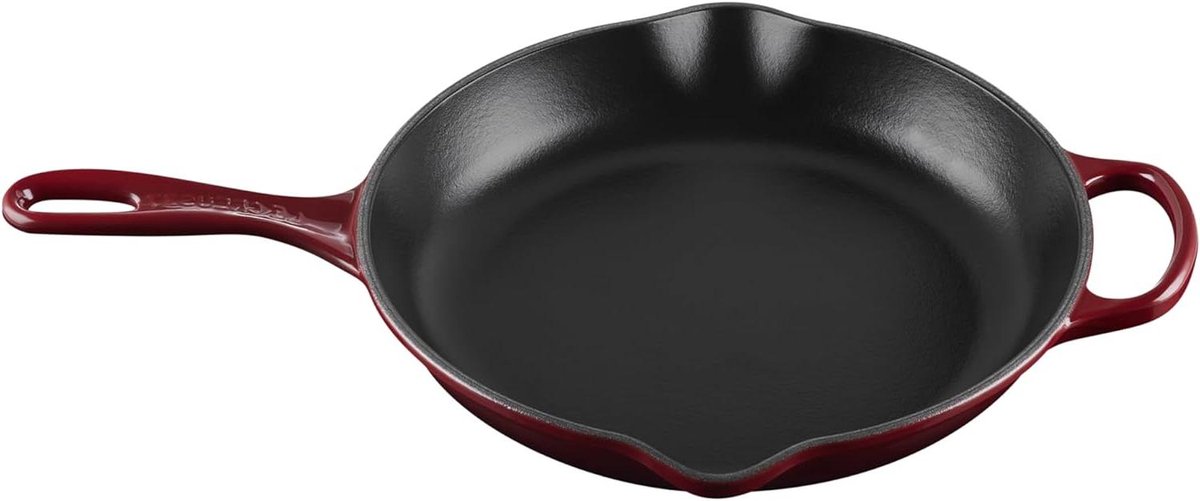 Gietijzeren Koekenpan - Koekenpan - Koken en Bakken - Geëmailleerd - 2.3 Liter - Rood