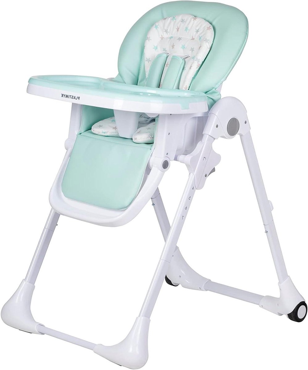Kinderstoel - Eetstoel Baby - Veilig Eten - Verstelbare Posities - 60 x 109 x 85 cm - Mintgroen