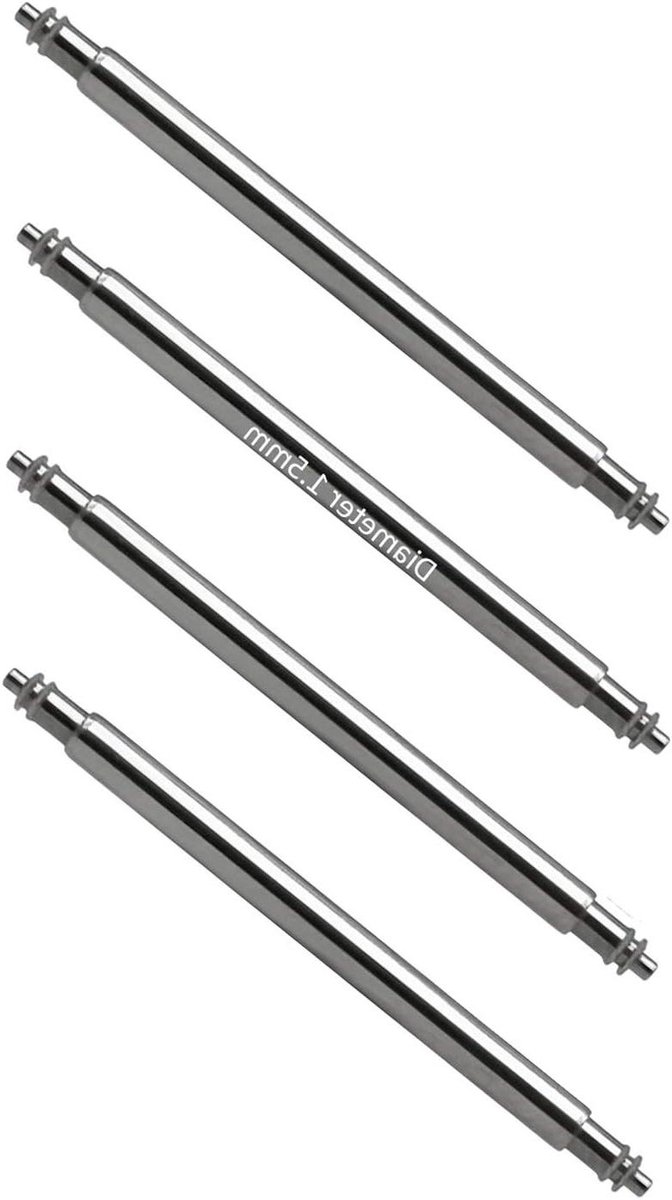 Horloge Veertjes - Bandpennen - Horloge Reparatie - Dubbele Flens - 4 Stuks - Zilverkleurig