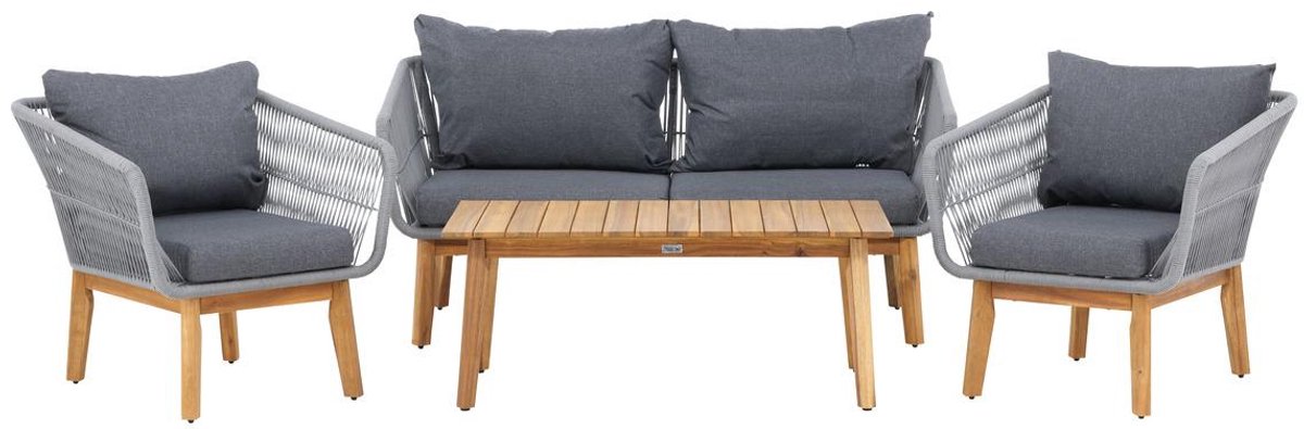 Svea - Helena loungeset - acacia/grijs