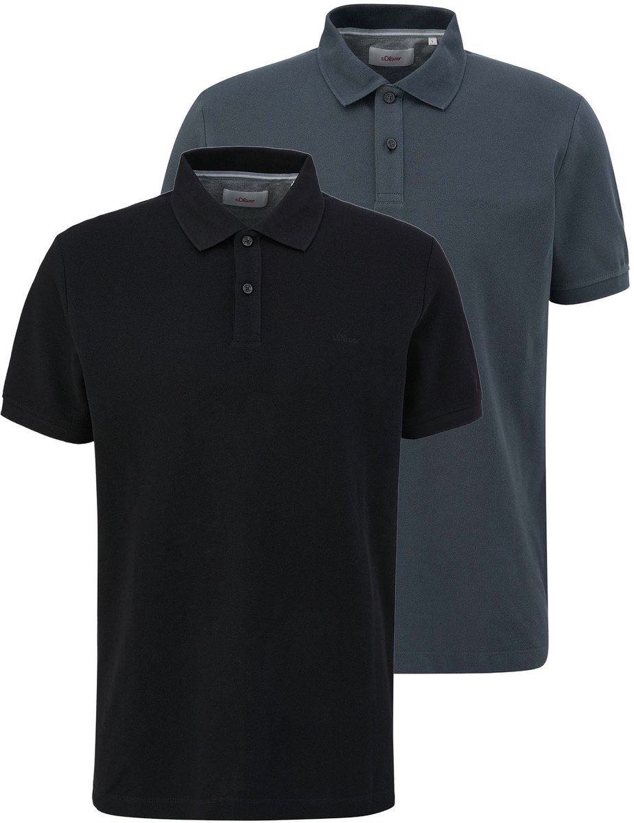 s.Oliver Poloshirt Basic Poloshirt Set van 2