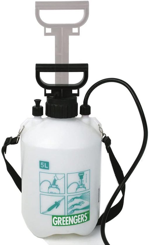 Druksproeier - Tuinsproeier Sproeiflacon - Planten Besproeien - Continue Druk - 5 Liter - Wit — afbeelding 5