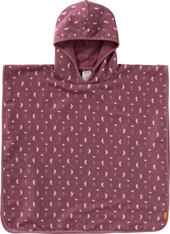 Fresk UV badponcho one size - Badcape met Capuchon - Sneldrogend Strandlaken - Meisjes - Roze - Seahorse van Merkloos — afbeelding 5