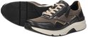 Set van zwarte Gabor Rollingsoft sneakers met zichtbare zwarte loopzool en beige tussenzool.