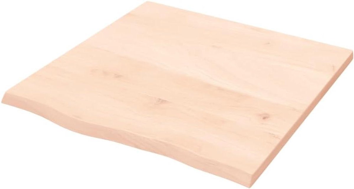 Tafelblad - Houten blad - Tafel opfrissen - Massief eikenhout - 60x60 cm - Naturel