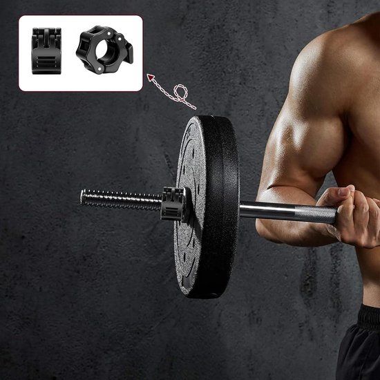 Olympische Halterstang Klemmen voor Gewichtheffen - 30mm Barbell Collars, Stabiele Grip en Duurzaam Ontwerp voor Veiligheid tijdens Training — afbeelding 2