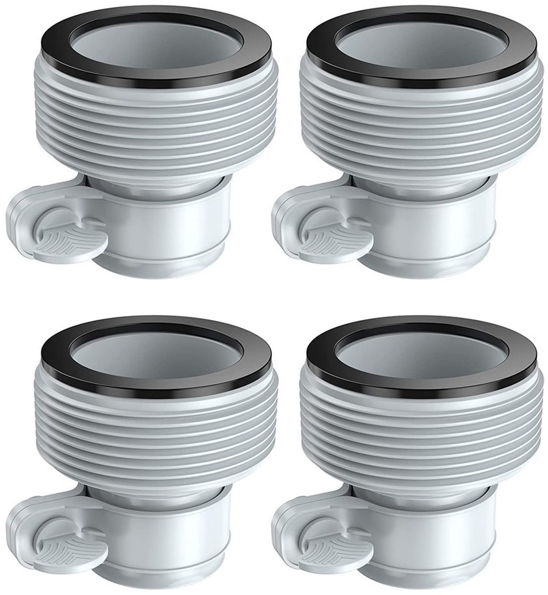 4-delige zwembadslangadapter type B, slangadapter, zwembadslangconnector B-kit, slangconverterconnector Geschikt voor Intex filterpomp, 1,5 inch slang, zeewatersysteem, accessoires Geschikt voor inbouwzwembaden