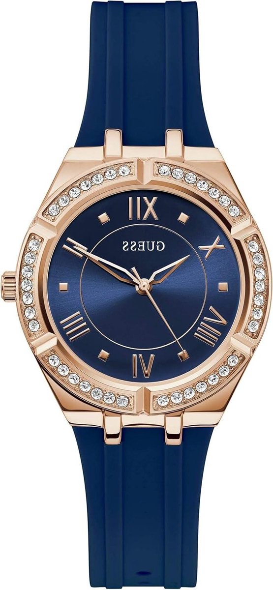 Dameshorloge - Polsbandje Analoog - Dagelijks Gebruik - Kristal Inleg - 8 x 9 x 9 cm - Wit