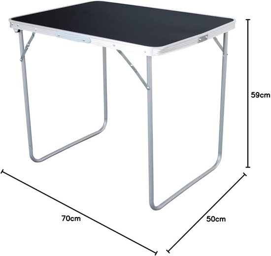 Campingtafel met stoelen - Kampeer set - Buiten zitten - Inklapbaar en draagbaar - 70 x 50 x 59 cm — afbeelding 2