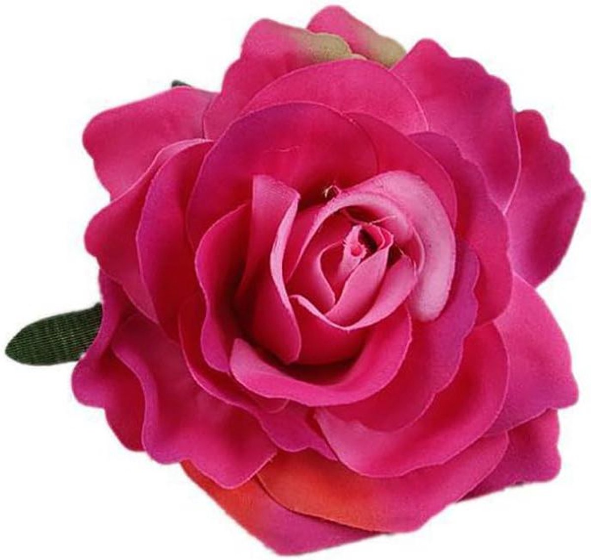 Bloem Haarspeld - Haarclip Broche - Feest Accessoire - Handgemaakte Stof Bloem - 11 cm - Fuchsia