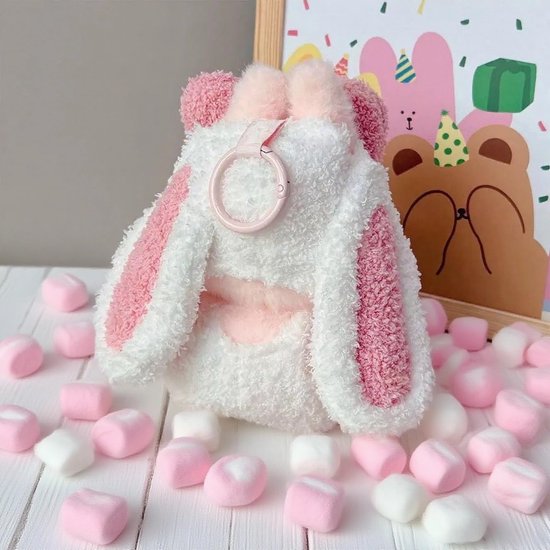 Poppenkleding Set - Poppen Outfit - Poppen Aankleden - Konijnen Thema - 17 cm - Wit — afbeelding 2