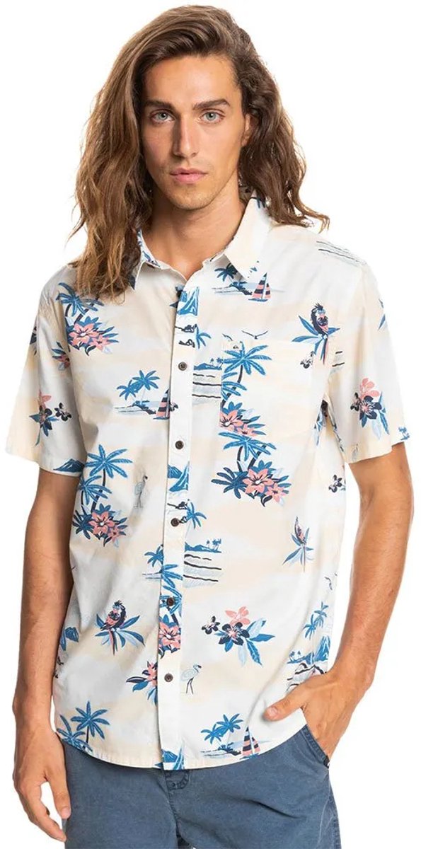 Quiksilver Bird Watcher Overhemd Met Korte Mouwen S Man Wit