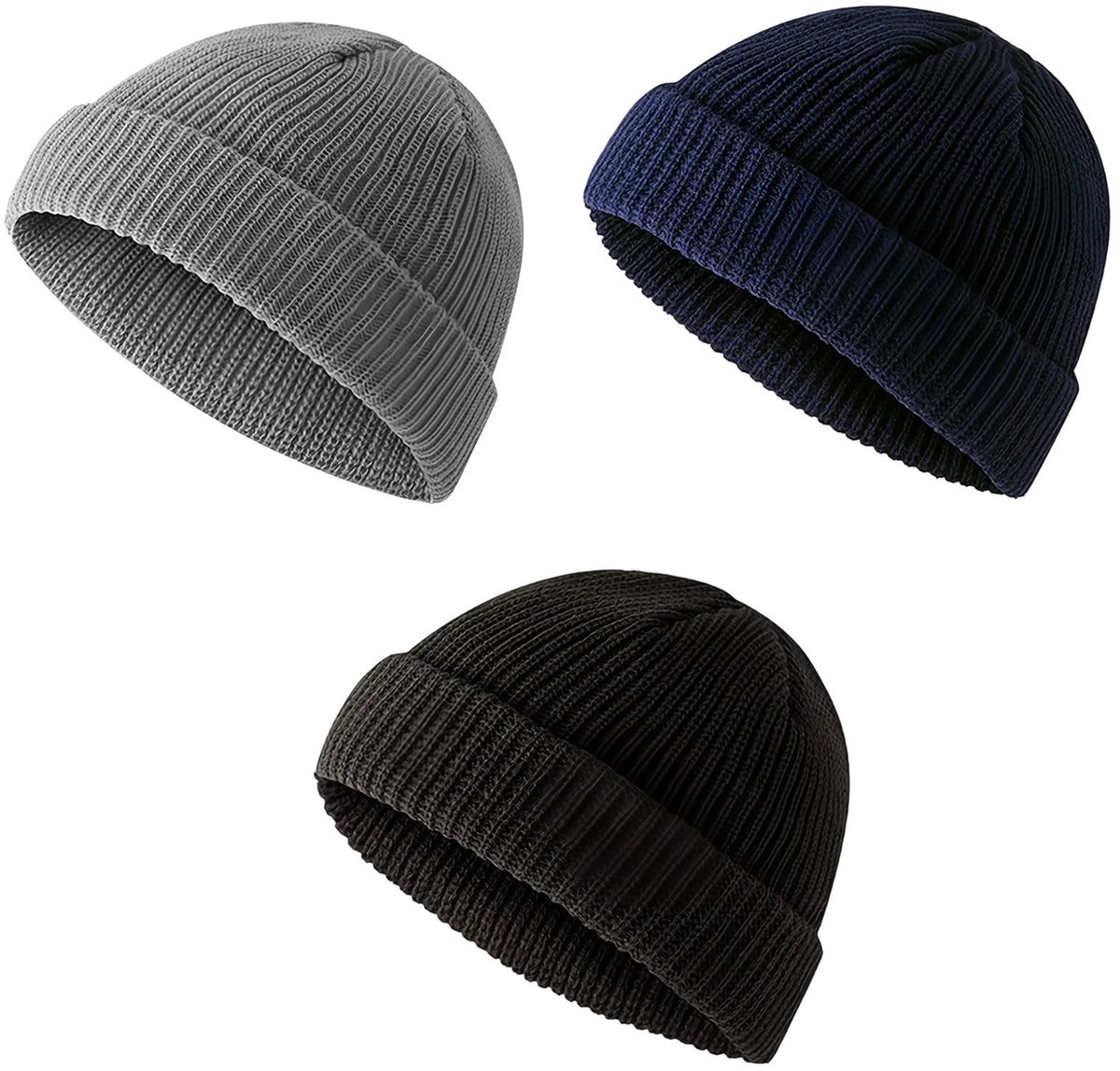 Dailygoods- Vissersmuts Uniseks - Thermische Wintermuts - Ademend - Zacht - Warm - Korte Omslag - Beanie