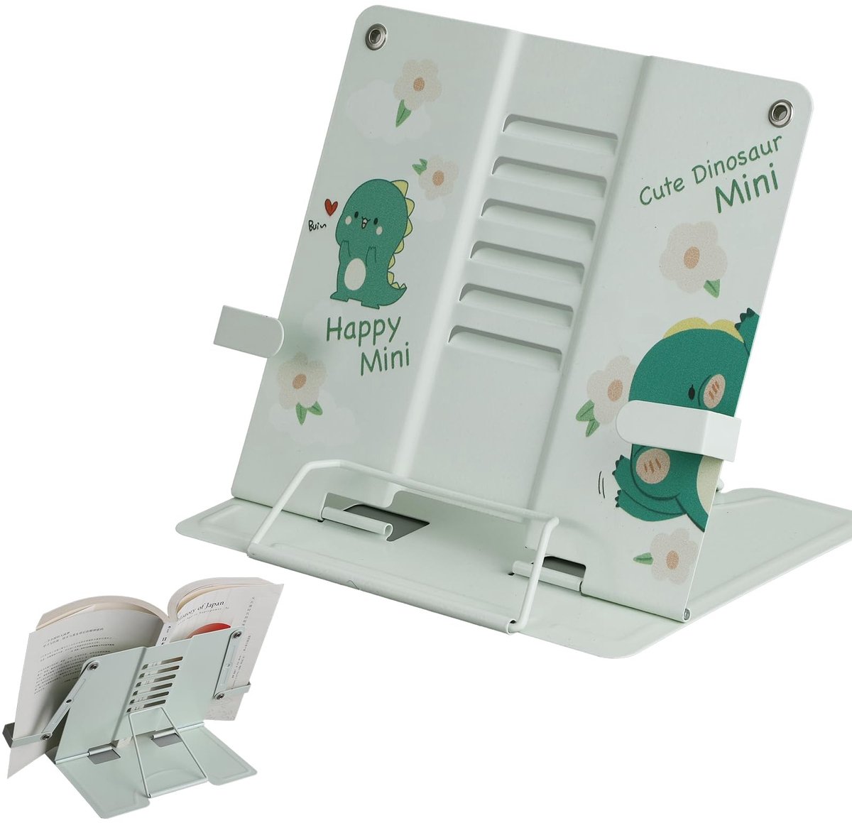 Dailygoods- Boekenhouder Verstelbaar - Boekenstandaard - Leesstandaard - Kookboekhouder - Opvouwbaar - Duurzaam Metaal - Compact 21x16,5x19,5 cm
