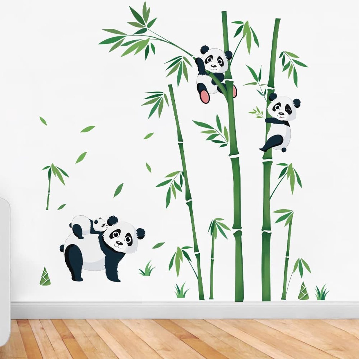 Dailygoods- Muursticker Panda - Dieren Muurdecoratie - Muurstickers Kinderkamer - Muurstickers Babykamer - Vinyl Muurkunst - Verwijderbaar en Zelfklevend