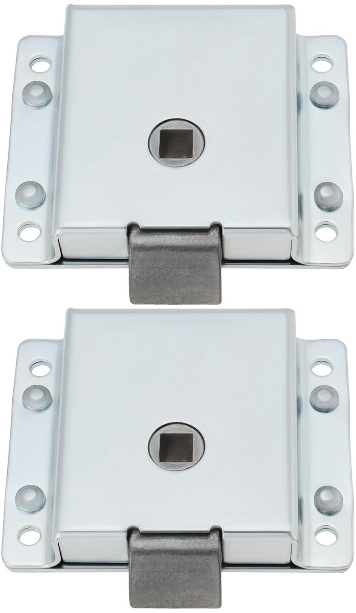 Dailygoods- Deurslot Roestbestendig - Instelbare Gatafstand 50/75mm - Compacte Afmetingen 68x87x19mm - Geschikt voor Links/Rechts - Voor Aanhangwagens/Campers - Slot