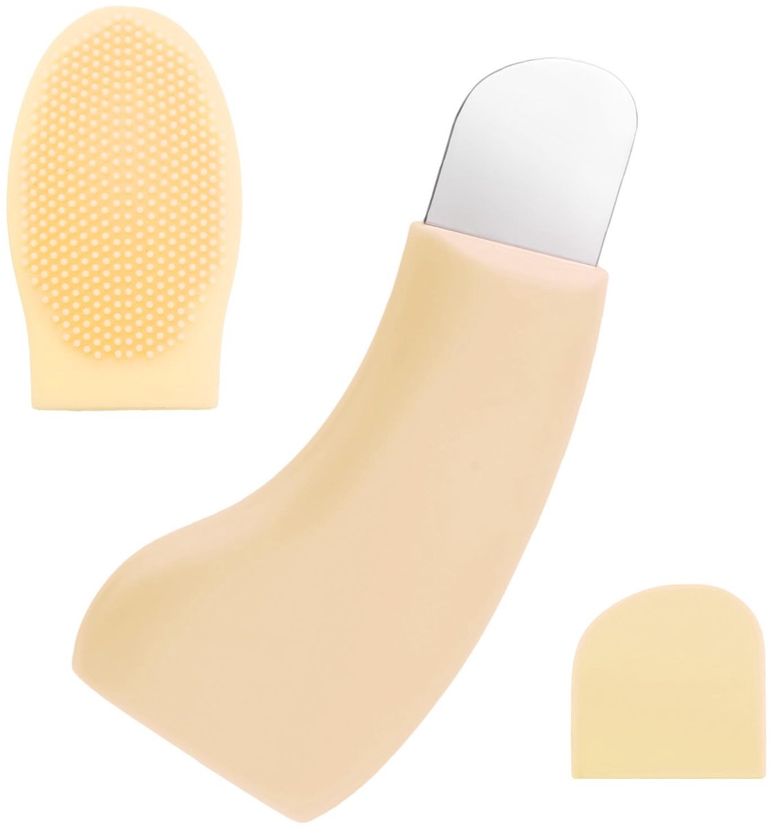 Dailygoods- Mee-eter Verwijderaar Elektrisch - Roestvrij Staal - Siliconen Borstel - Diepe Reiniging - Gezicht Schraper - 10,3x4,6x1,65cm - Blackhead Remover