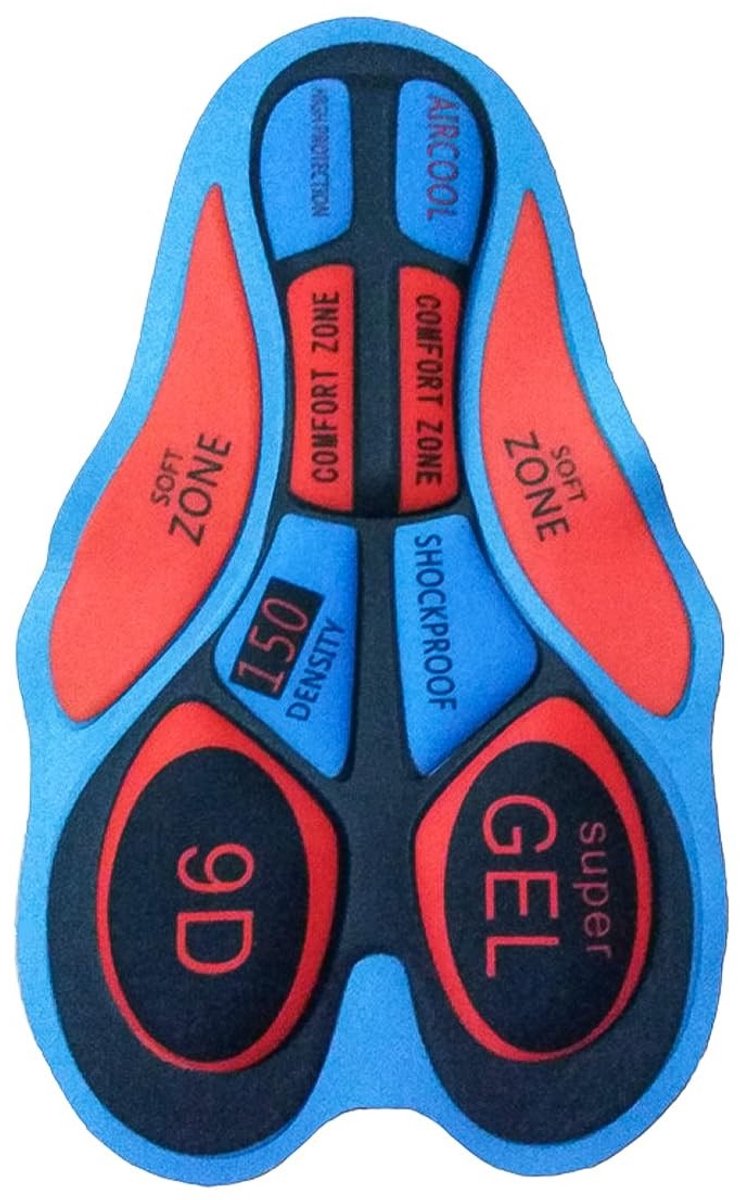 Dailygoods- Fietsbroek met Zeem Sneldrogend - Gelpad - Ademend - Unisex - Vochtabsorberend - Bescherming tegen blessures - Fietszeem