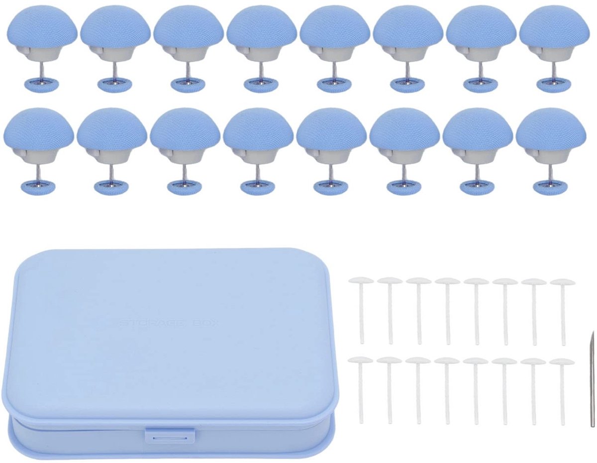 Dailygoods- Dekbedclips 16 Stuks - Antislip Bevestigingsclips - Paddenstoelvorm - Voor Dikke Dekbed - Voor Kussens en Gordijnen - Eenvoudig in Gebruik - Quiltclips