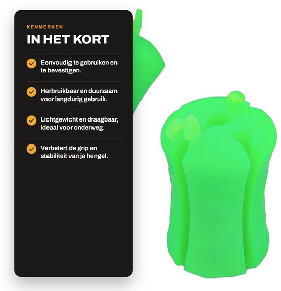 Dailygoods- Hengelclip 4 Stuks - Rubber Hengelsteun - Draagbare Vissen Accessoires - Herbruikbare Hengelclip - Duurzaam Materiaal - Gewicht 100g - Hengelhouder — afbeelding 2
