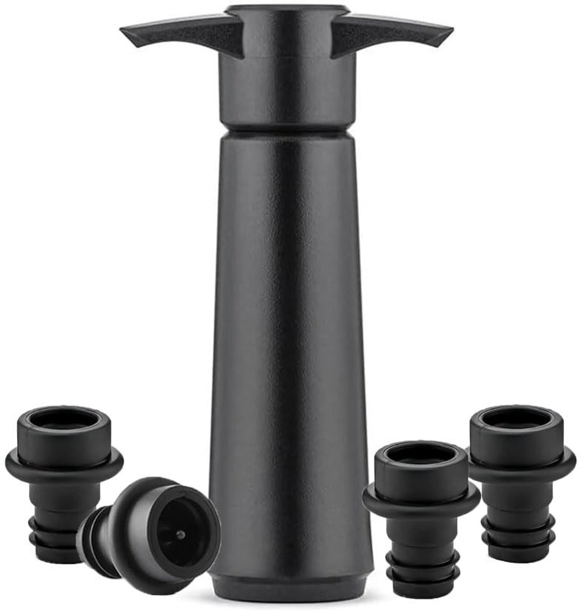 Dailygoods- Wijnpomp Vacuümstop - Set met 6 Luchtdichte Doppen - Herbruikbaar - Wijnaccessoire - Multifunctioneel - Handwerk van Uitstekende Kwaliteit - Wijnbewaarset