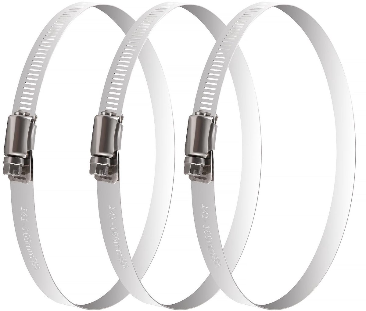 Dailygoods- Slangenklem 141-165mm - Slangklemmen Set - RVS Slangklemmen - Verstelbare Slangklem - Waterdicht - Anticorrosie Eigenschappen