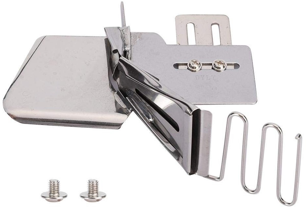 Dailygoods- Platte Naaimachine - Industriële Naaimachine met Verstelbare Dubbele Folder - 40 mm Breedte - Roestvrij Stalen Behuizing - Corrosiebestendig en Duurzaam
