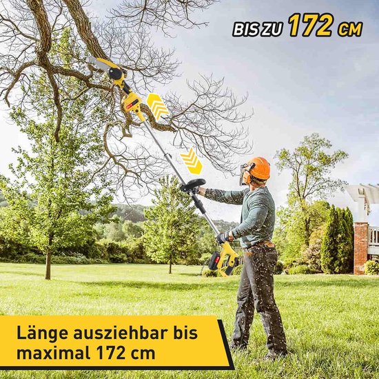 Telescopische Kettingzaag - Snoeizaag Snoeier - Takken Snoeien - 2-in-1 Multifunctioneel - 1.72 Meter - Oranje — afbeelding 4
