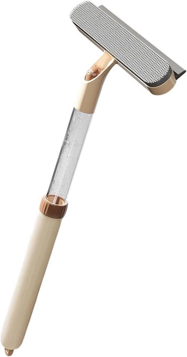 Raamtrekker Borstel - Glasreiniger Uitschuifbaar - Streeploos Reinigen - Dubbelzijdige Reiniging - 53 cm - Khaki