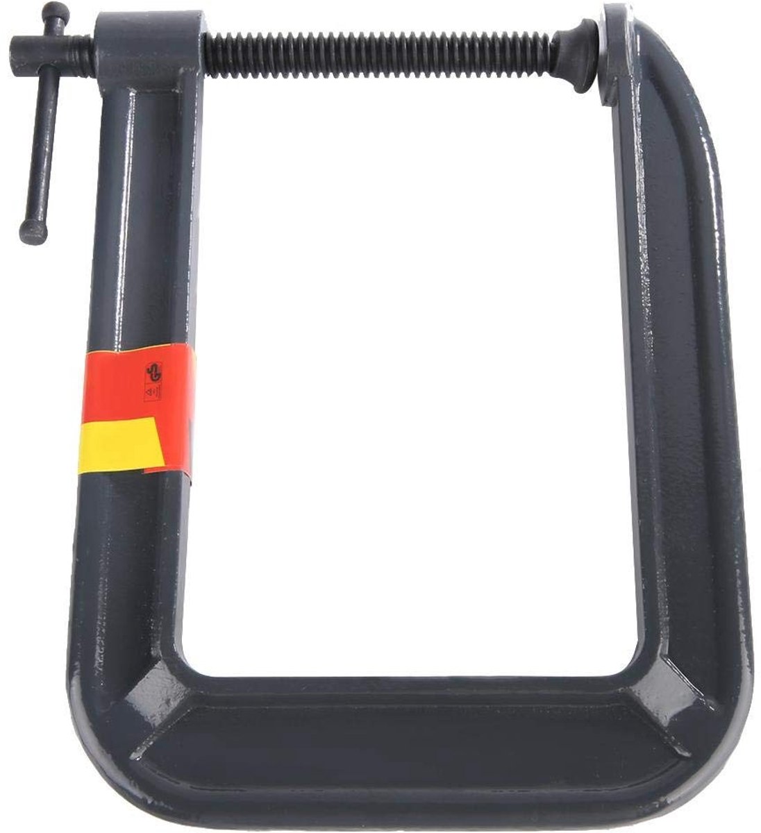 Dailygoods- C-klem Heavy Duty - Stalen Houtbewerkingsklem - Klemdikte 100 mm - Diepte 185 mm - Robuust en Duurzaam - Unieke Spiraaldraadstang - Houtklem