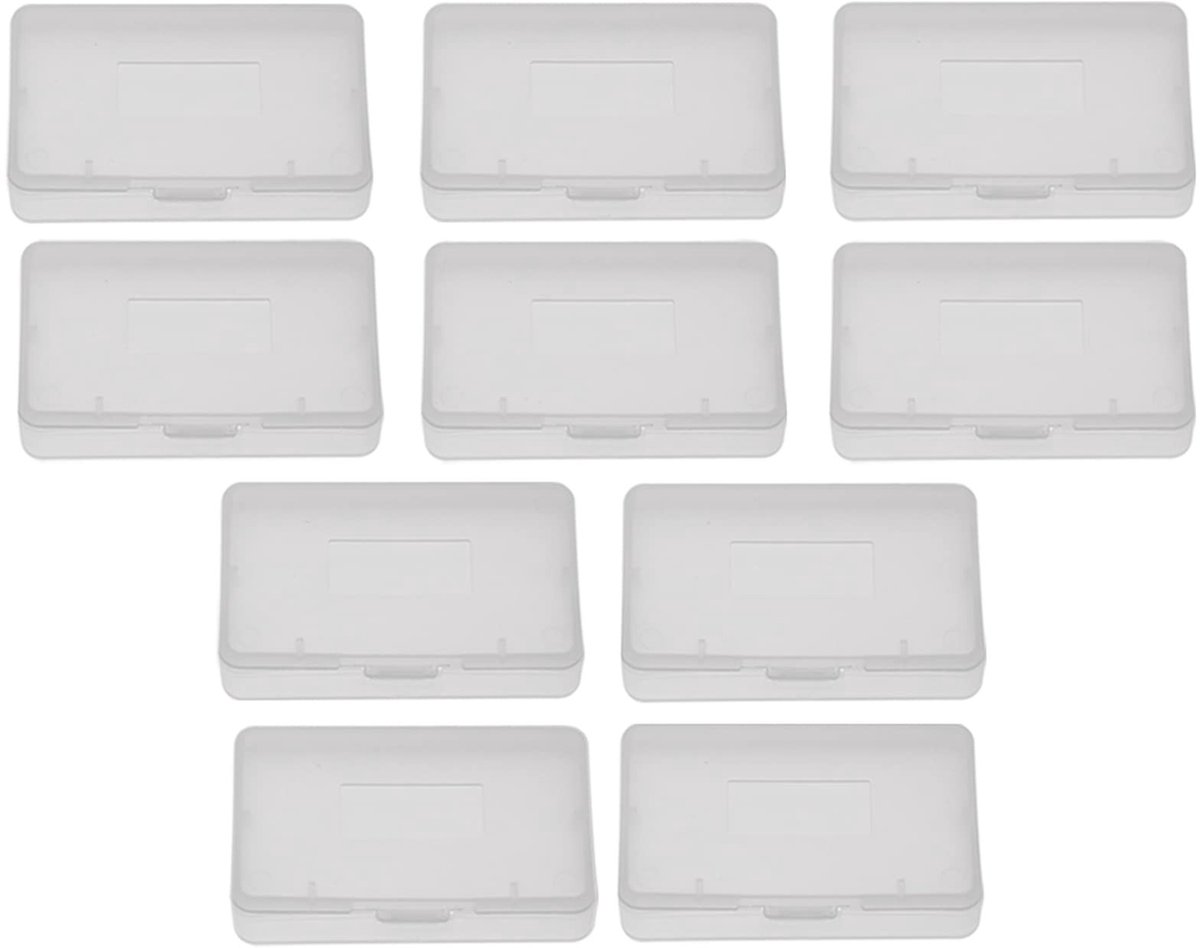 Dailygoods- Game Cartridge Case 10 Stuks - Transparante Opbergdoos - Beschermende Behuizing - Duurzaam ABS - Compact en Lichtgewicht - Geschikt voor GBA - Spelkaartdoos