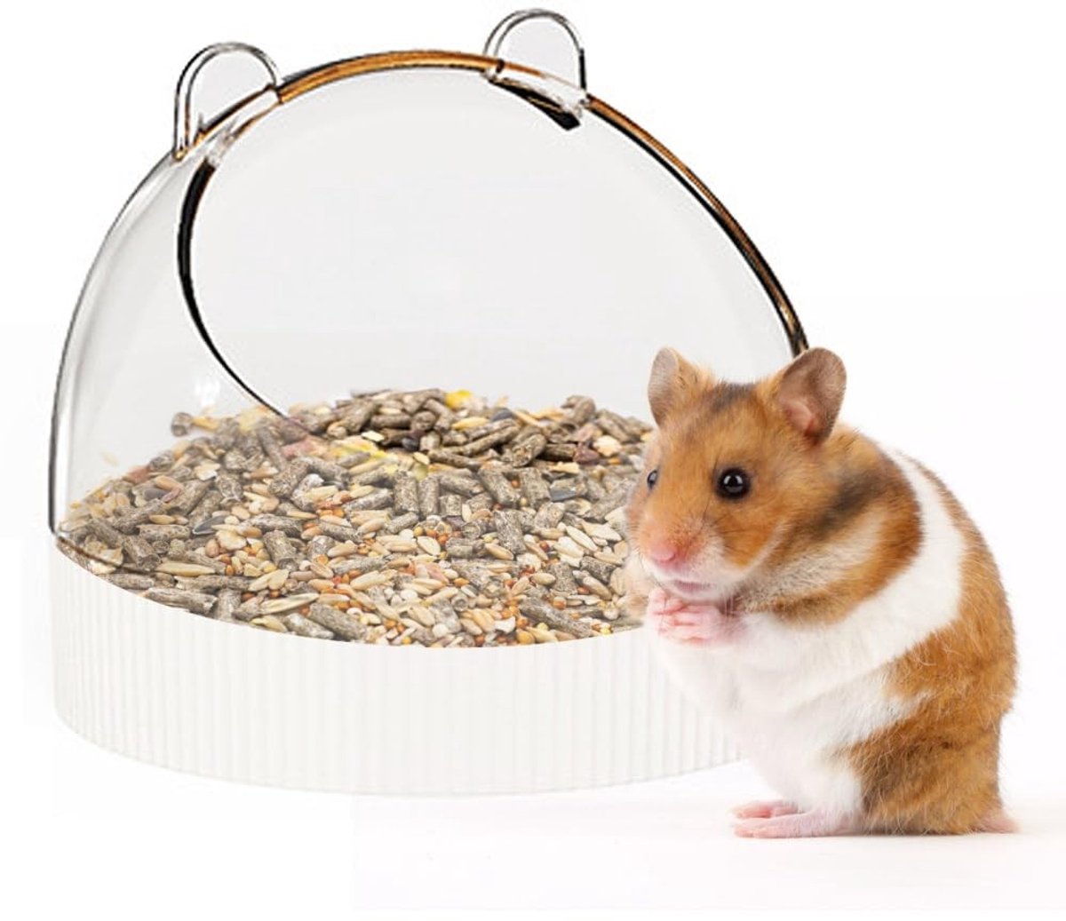 Dailygoods- Hamsterkom Lekvrij - Anti-ontsnapping - Voedselbakje - Dierenkom - Voedselveilig Materiaal - Gemakkelijk Schoon te Maken - Voedselbak