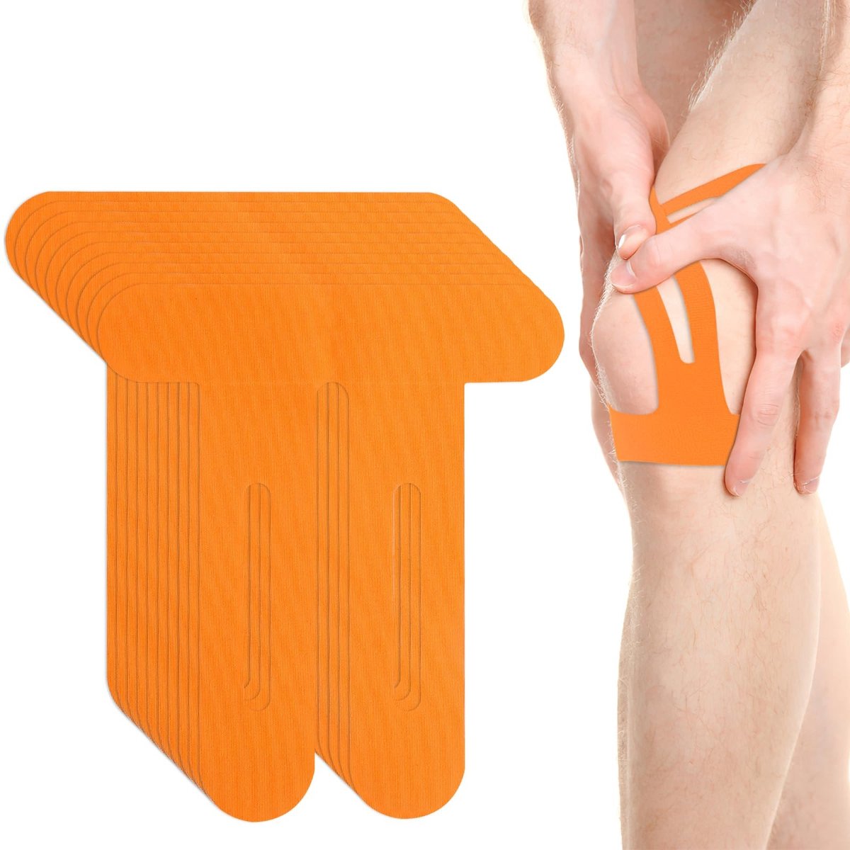 Dailygoods- Kinesiotape Voorgesneden 10 Stuks - Knie - Waterdicht - Ademend - Elastisch - Huidvriendelijk - Perfect Draagcomfort - Sporttape
